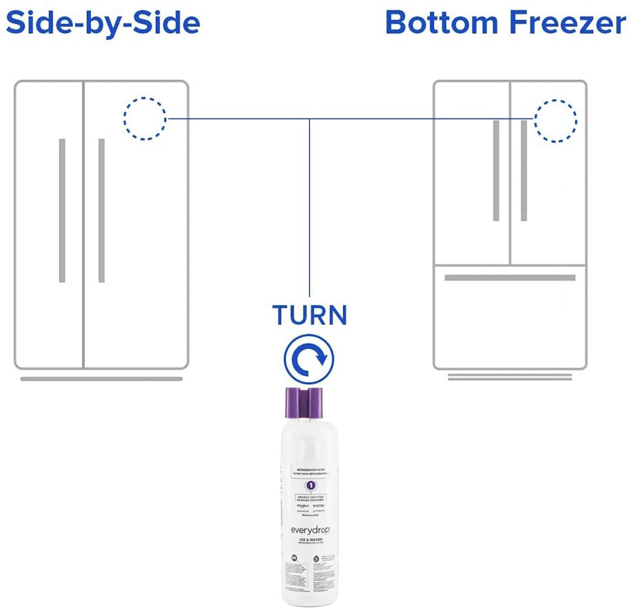 EDR1RXD1 water filter 1 - W10295370A refrigerator water filter 1