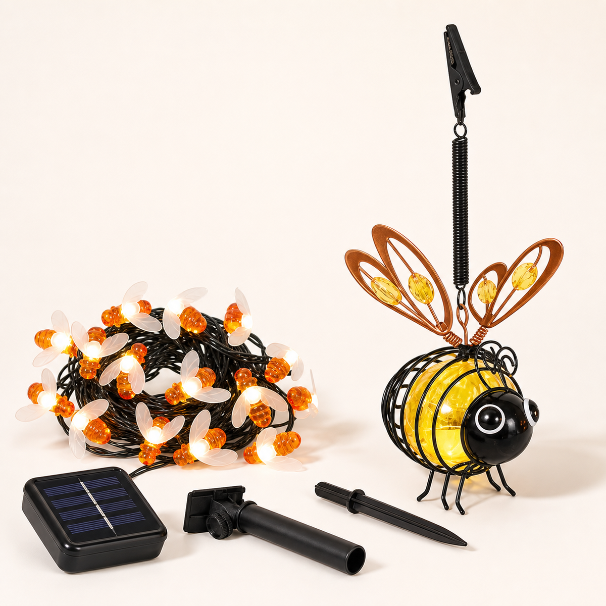 100 LED Bee String Light + Free  Magical Solar Belavi Lights