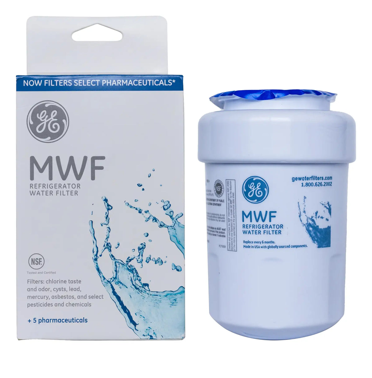 Replacement Refrigerator Water Filter for GE MWF