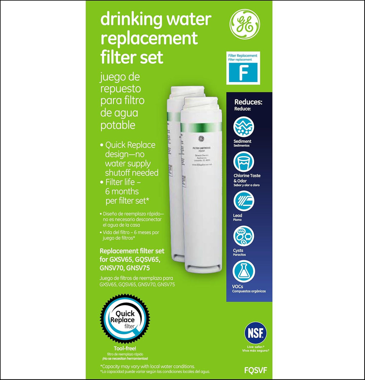 GE FQSVF Drinking Water System Filter
