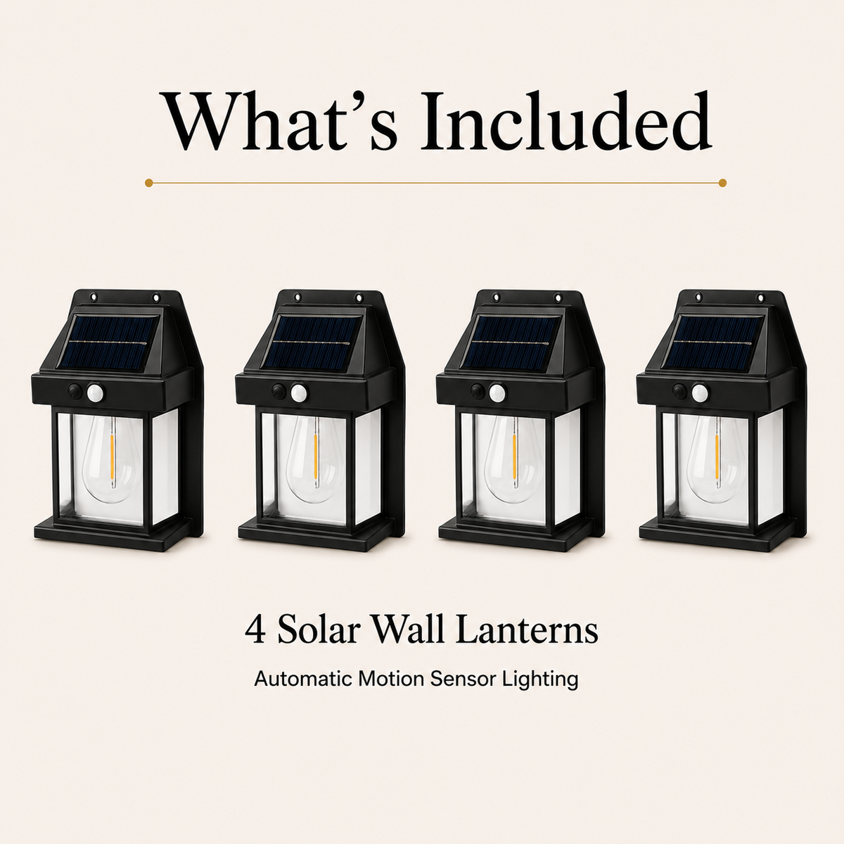 Solar Motion Sensor Wall Lanterns for Porch and Entryway Lighting