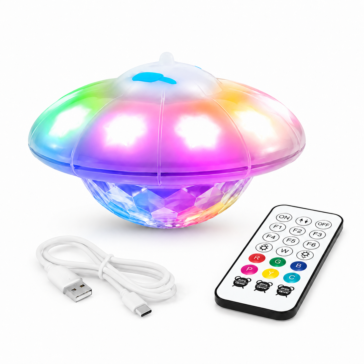 Rechargeable Floating RGB Pool Lights with Remote for Backyard Water Decor