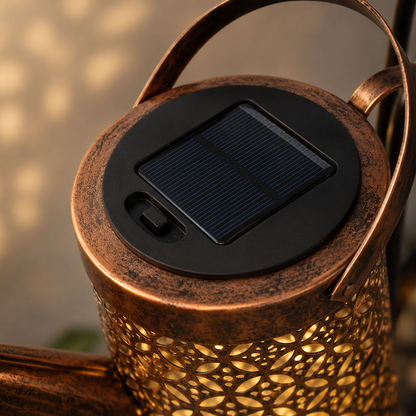 Solar Watering Can Waterfall Light for Flower Beds and Garden Paths