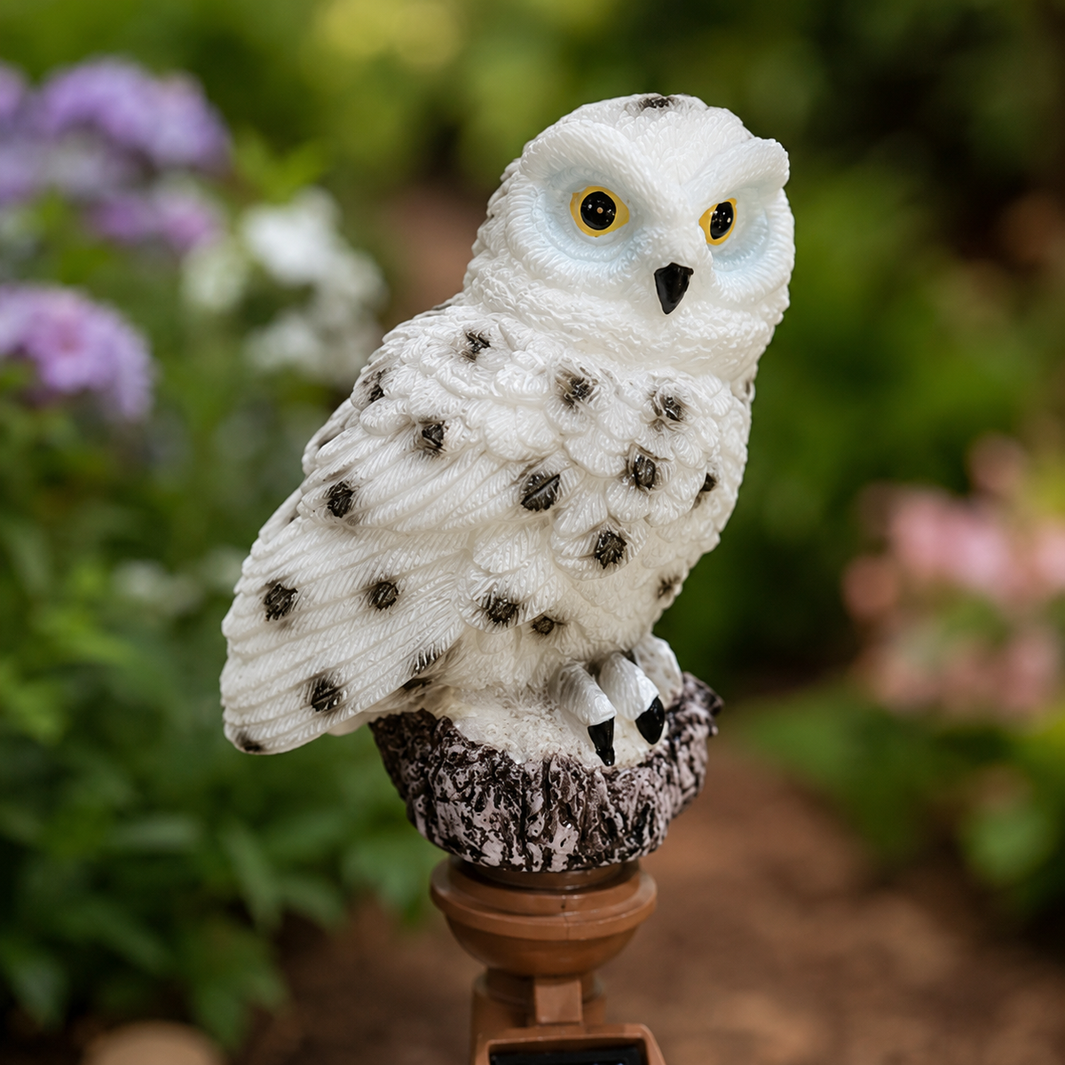 Solar Owl Garden Stake Lights for Flower Beds. Pathways. and Patio Decor