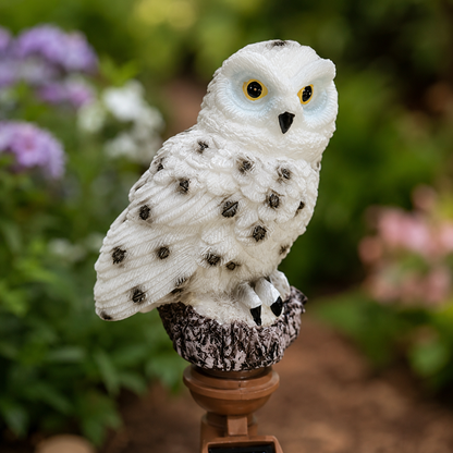 Solar Owl Garden Stake Lights for Flower Beds. Pathways. and Patio Decor