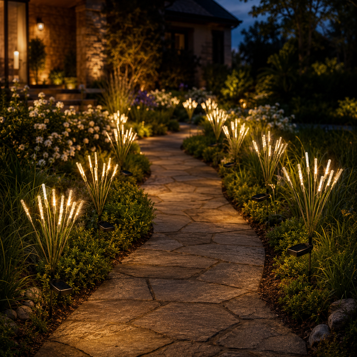 Solar Bubble Stick Garden Stake Lights for Pathways. Lawns. and Flower Beds