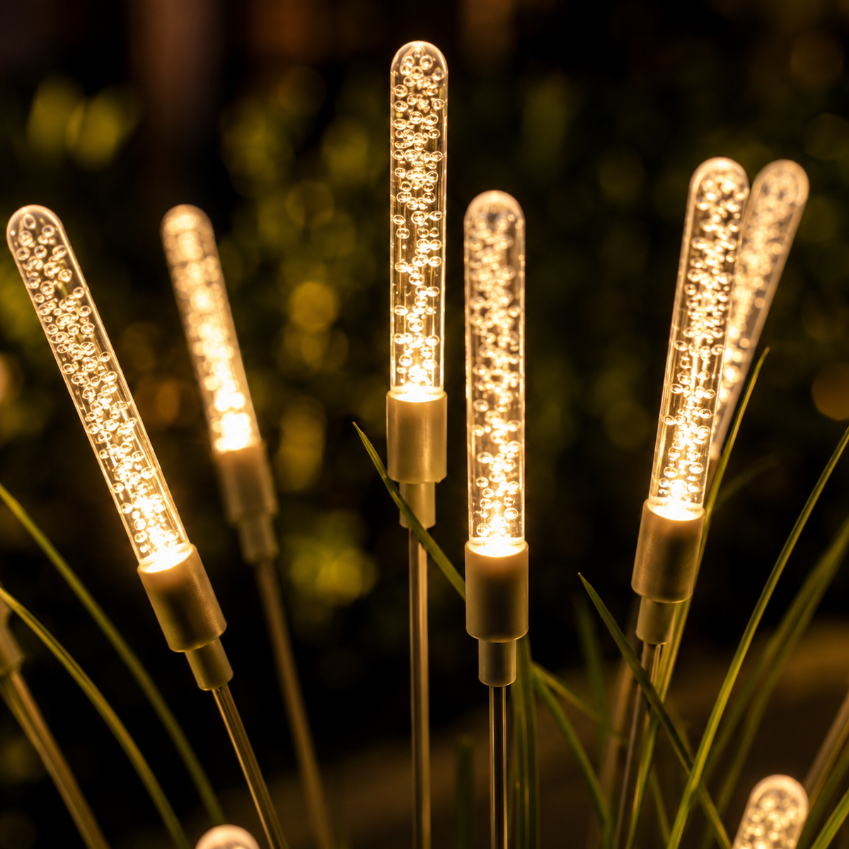 Solar Bubble Stick Garden Stake Lights for Pathways. Lawns. and Flower Beds