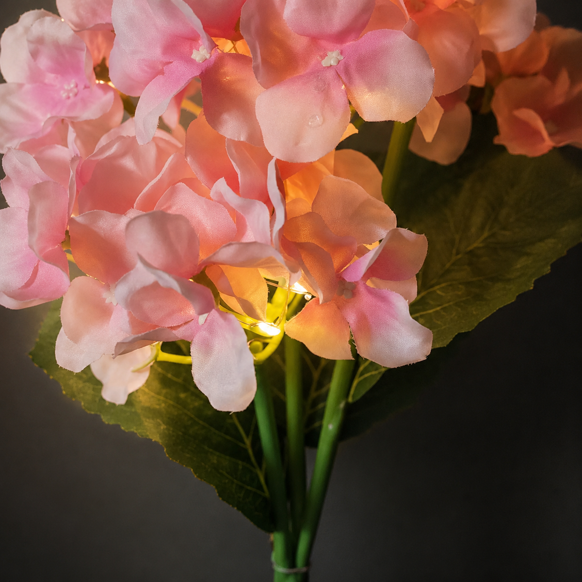 Solar Hydrangea Flower Stake Lights for Garden Paths and Patio Decor