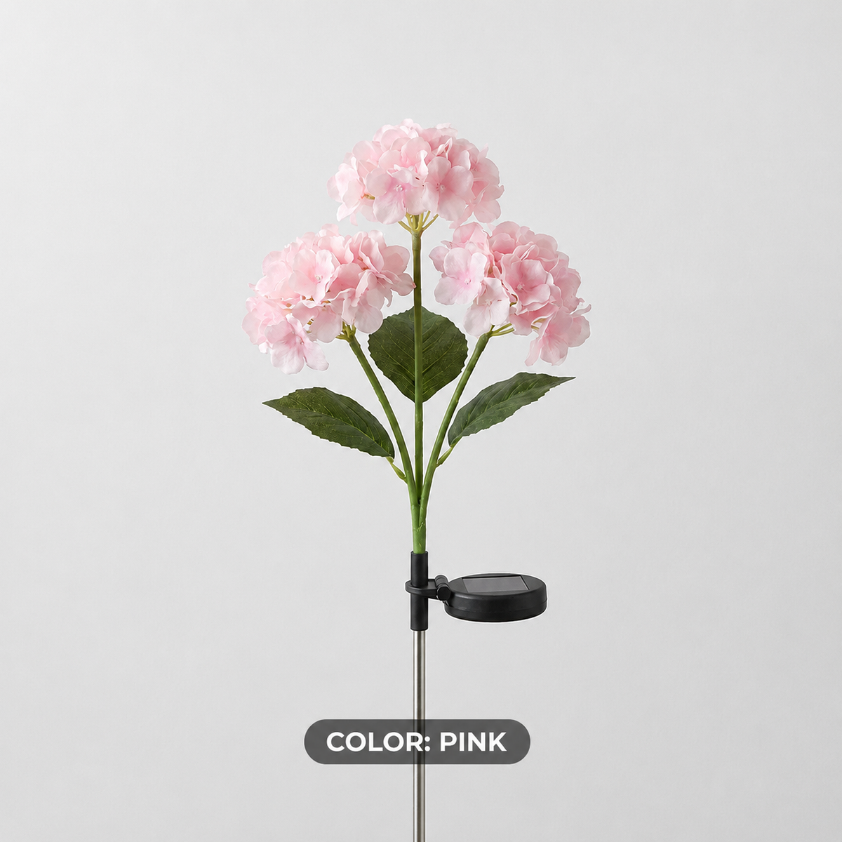 Solar Hydrangea Flower Stake Lights for Garden Paths and Patio Decor