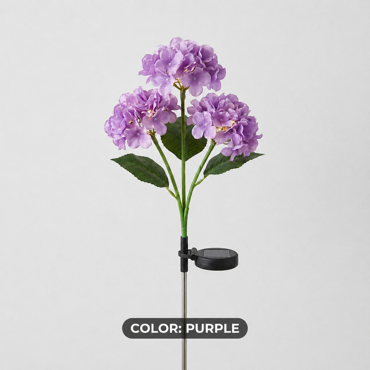 Solar Hydrangea Flower Stake Lights for Garden Paths and Patio Decor