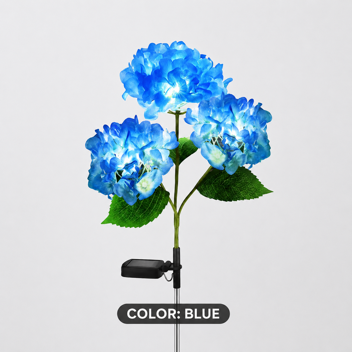 Solar Hydrangea Flower Stake Lights for Garden Paths and Patio Decor