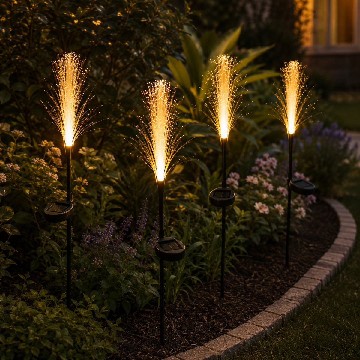 Solar Reed Stake Lights for Garden Paths and Yard Decor