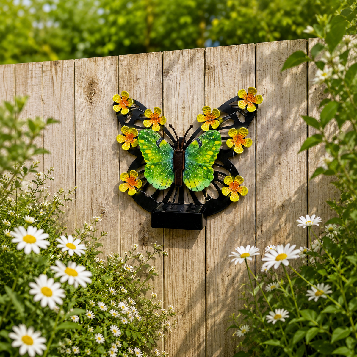 Solar Butterfly Wall Light for Garden Fence. Patio Wall. and Porch Decor