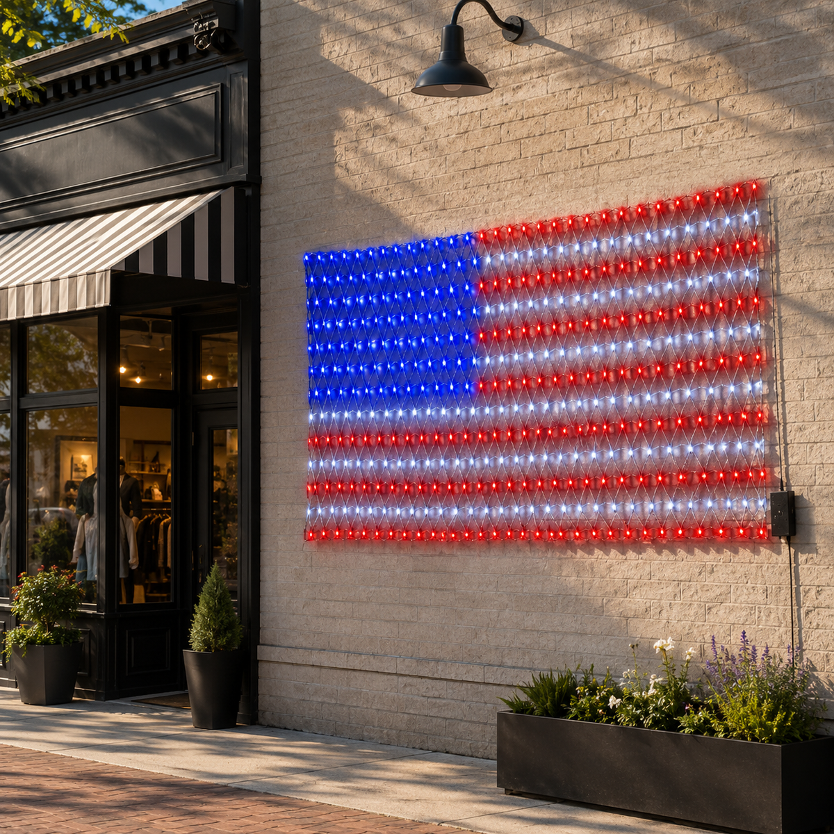 Solar Patriotic Firework Lights for Porch. Patio. Yard. and Garden Decor