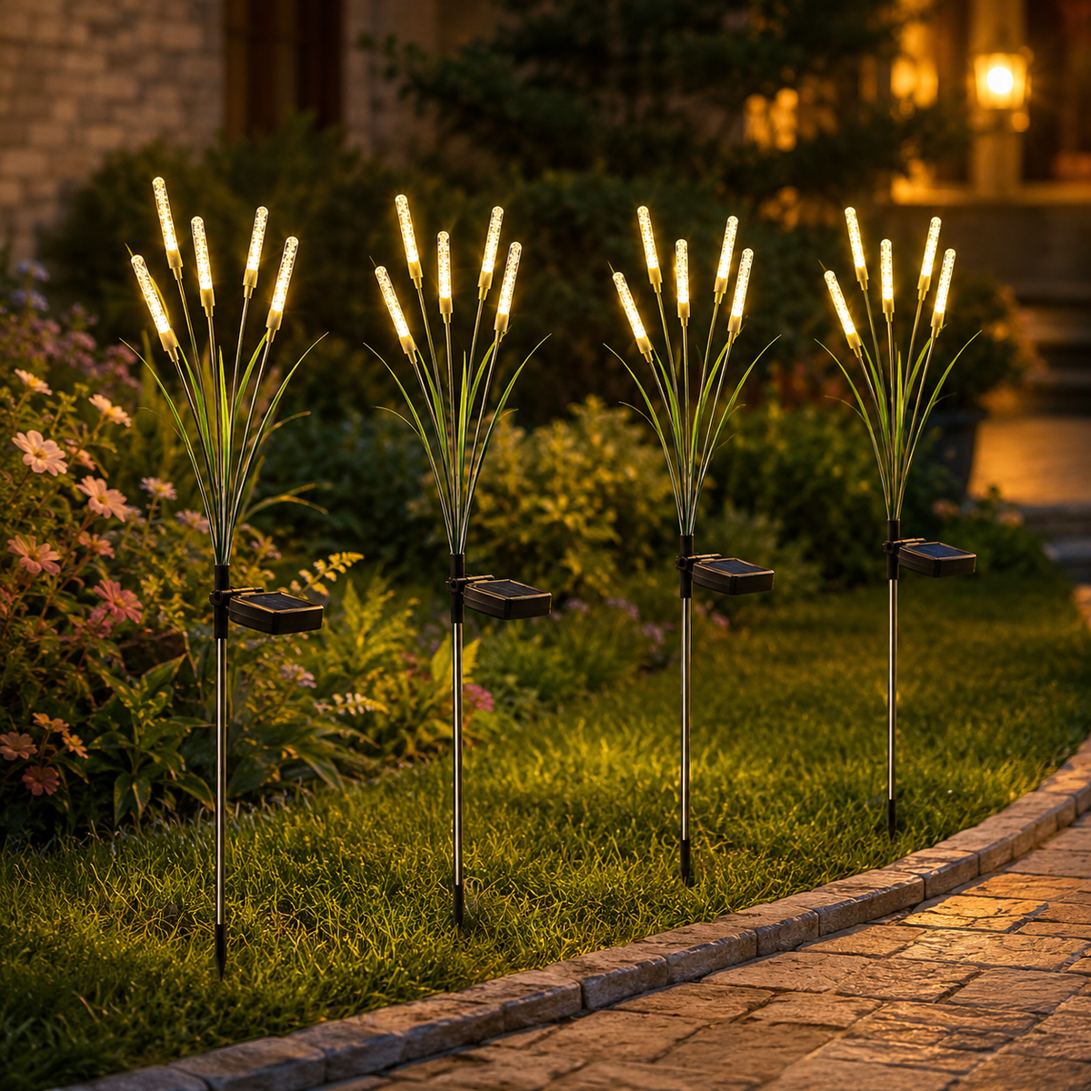 Solar Bubble Stick Garden Stake Lights for Pathways. Lawns. and Flower Beds