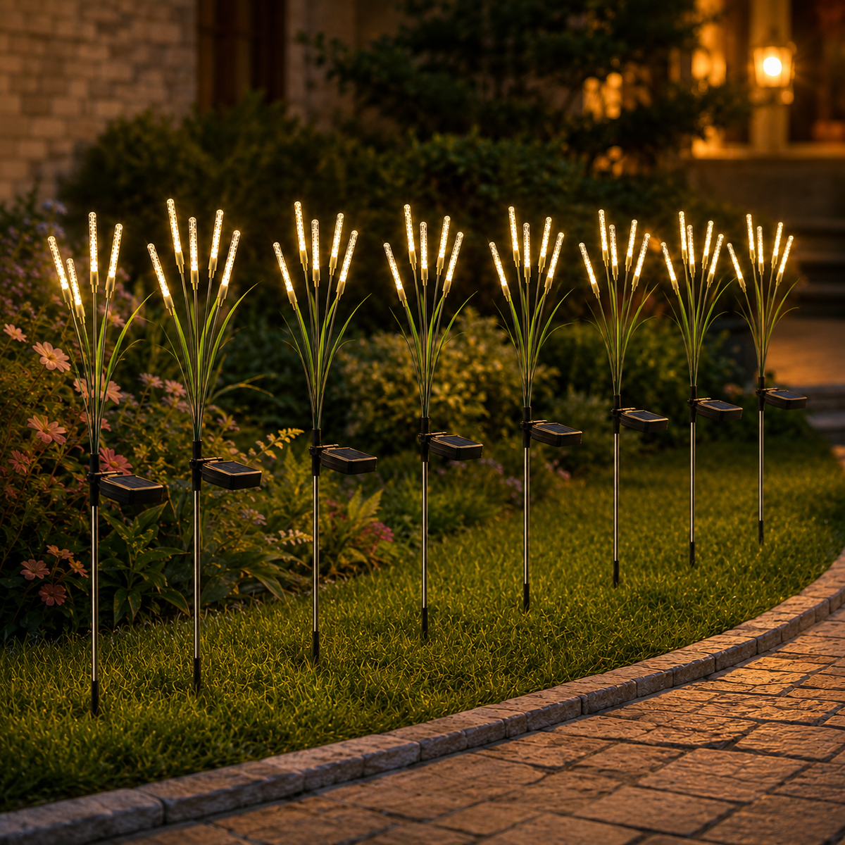 Solar Bubble Stick Garden Stake Lights for Pathways. Lawns. and Flower Beds