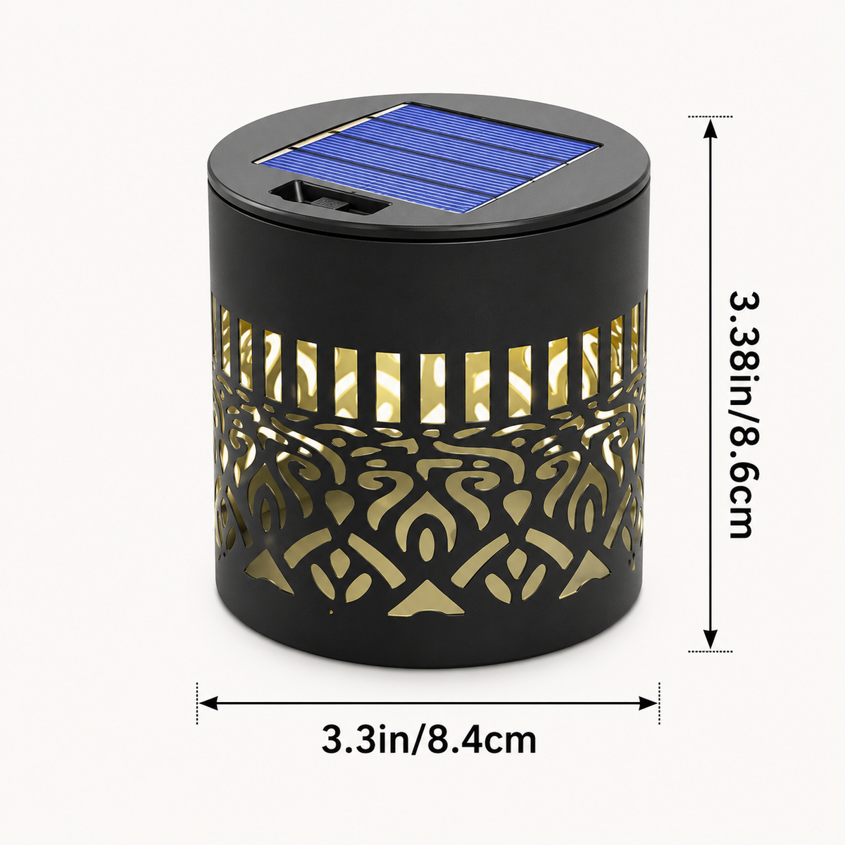 Solar Mandala Outdoor Garden Projection Lights for Fence and Patio Walls