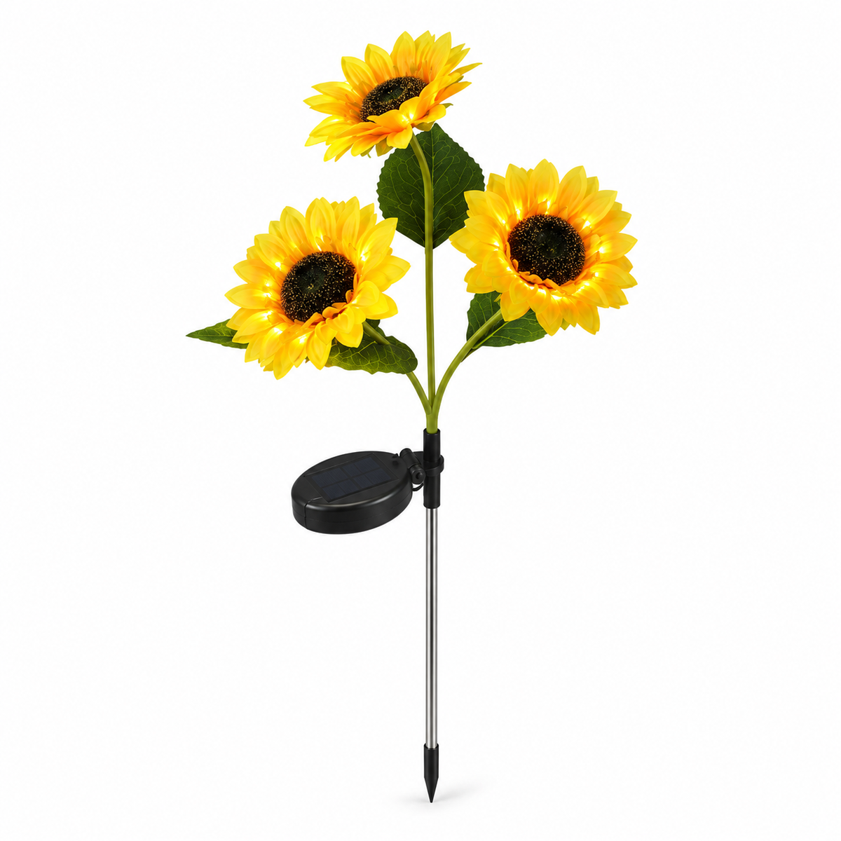 Solar Sunflower Garden Stake Lights for Yard. Path. and Flower Bed Decor