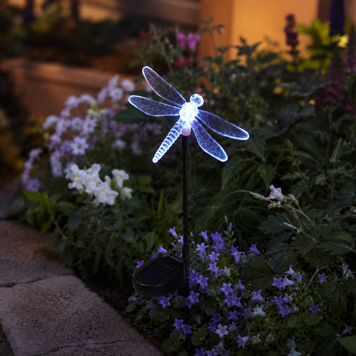 Solar Butterfly Dragonfly Bird Garden Stakes for Flower Beds and Patio Decor
