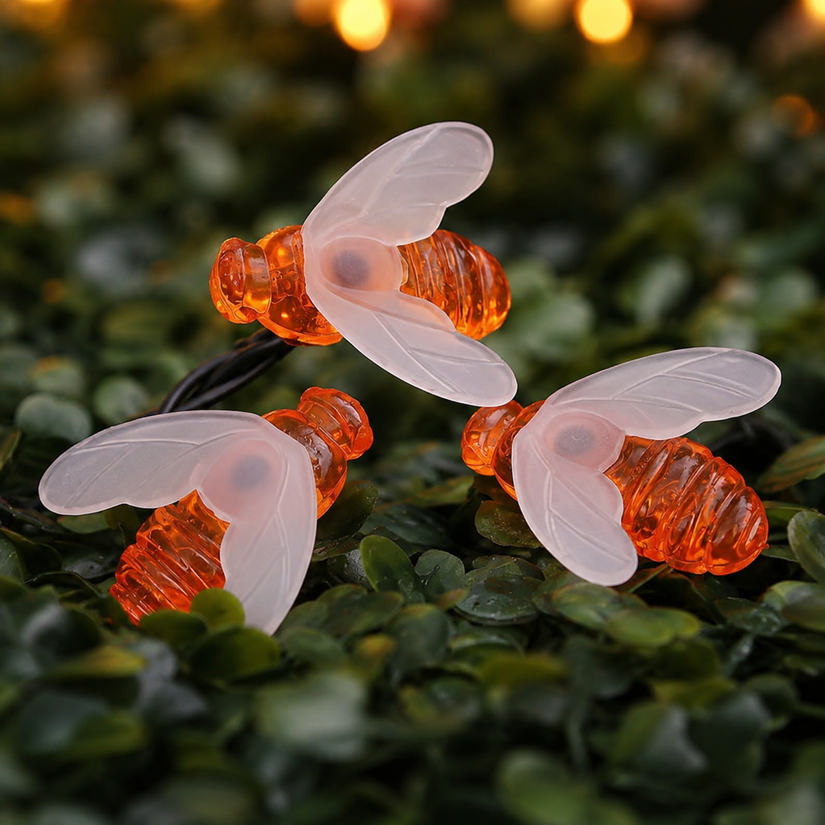 Solar Bee String Lights 12M 100 LEDs for Garden and Patio Decor