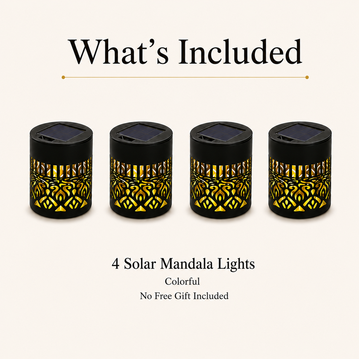 Solar Mandala Outdoor Garden Projection Lights for Fence and Patio Walls
