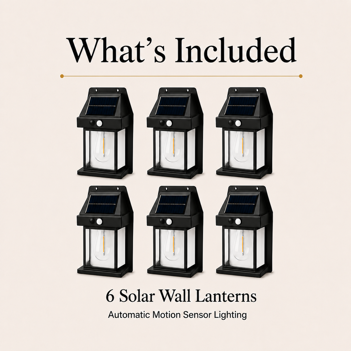 Solar Motion Sensor Wall Lanterns for Porch and Entryway Lighting