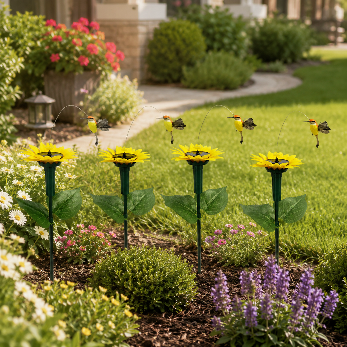 Solar Dancing Butterfly & Hummingbird Garden Stake