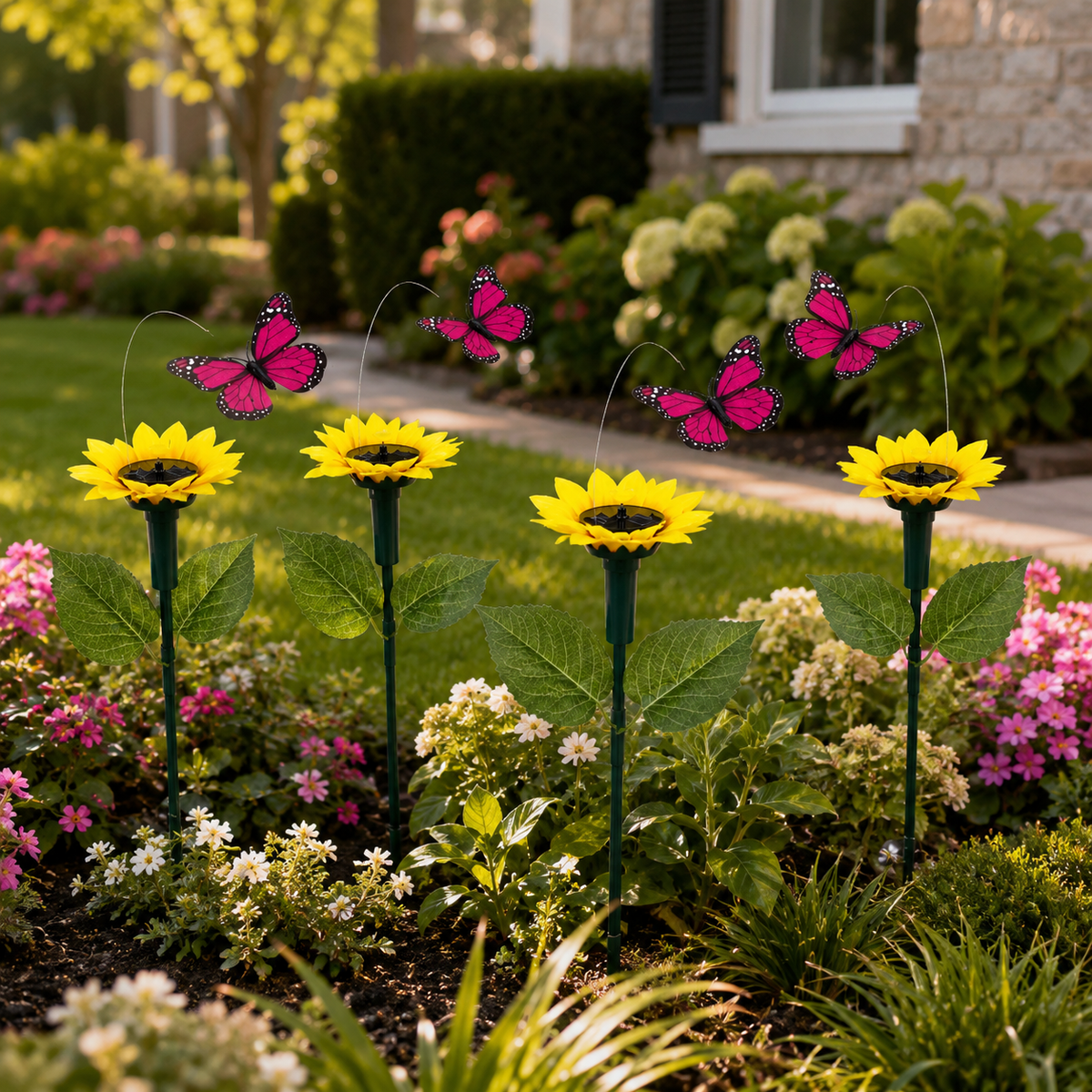 Solar Dancing Butterfly & Hummingbird Garden Stake