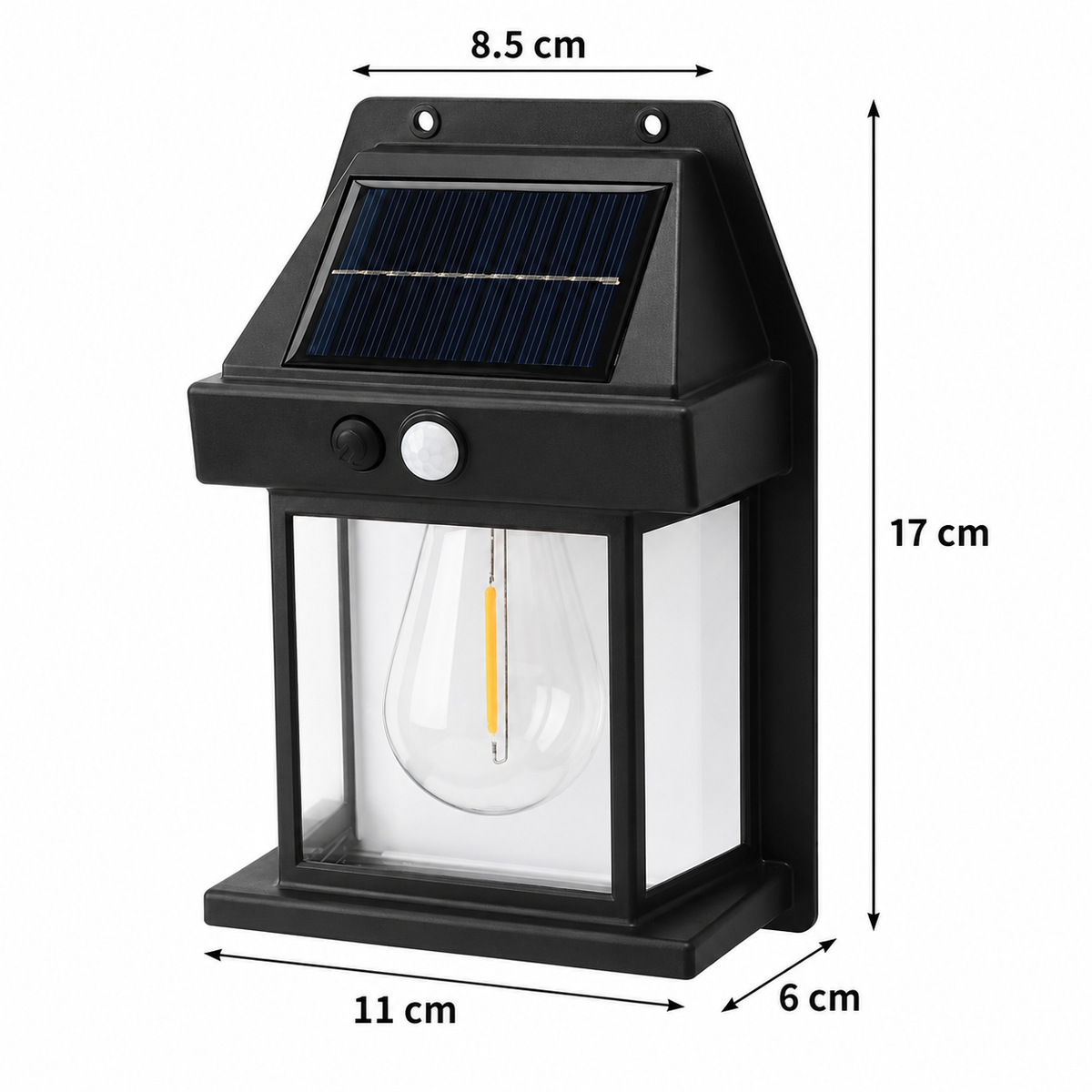 Solar Motion Sensor Wall Lanterns for Porch and Entryway Lighting