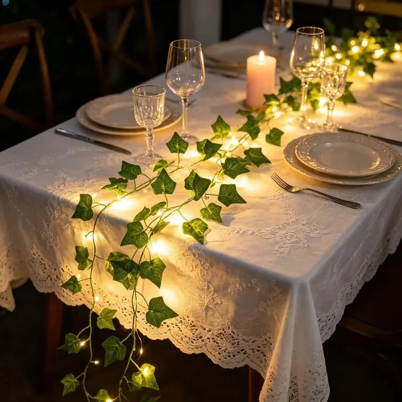 Solar Ivy Vine String Lights 12M 100 LEDs for Garden and Patio Decor