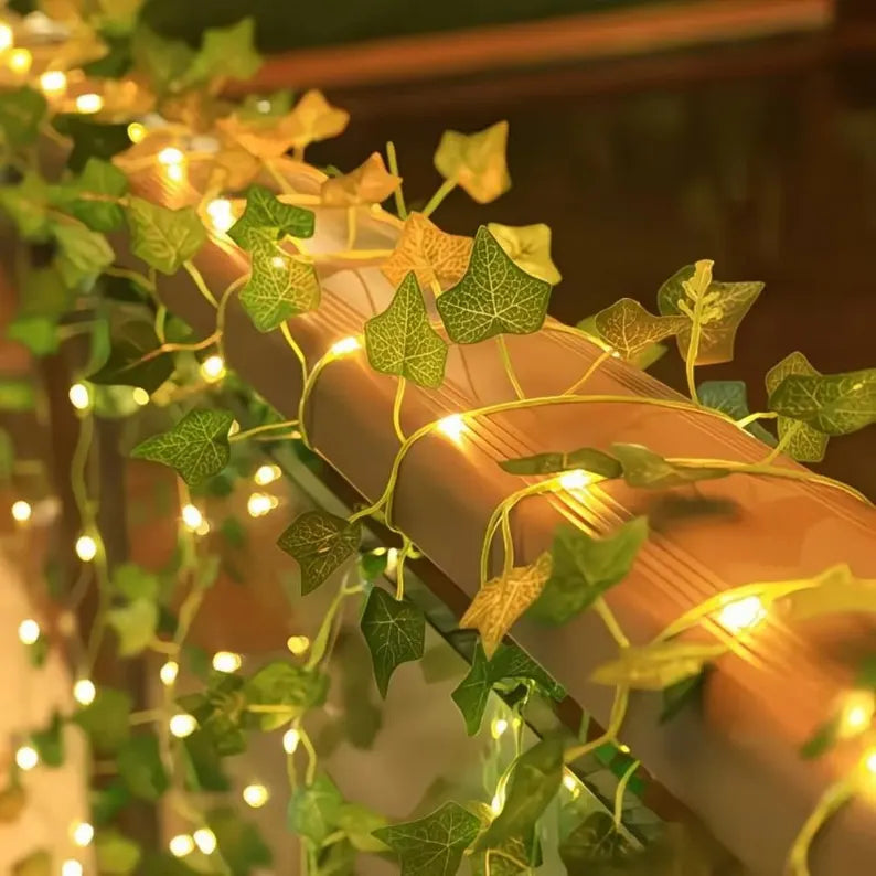 Solar Ivy Vine String Lights 12M 100 LEDs for Garden and Patio Decor