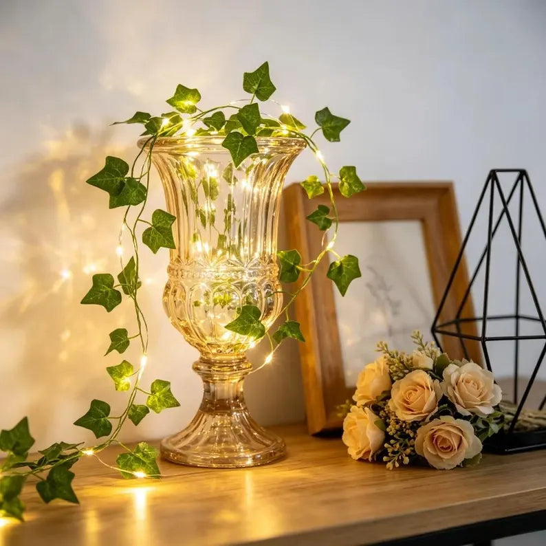 Solar Ivy Vine String Lights 12M 100 LEDs for Garden and Patio Decor