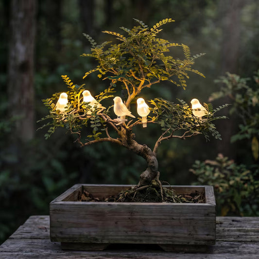 Solar Bird Clip String Lights for Garden Fences and Patio Decor