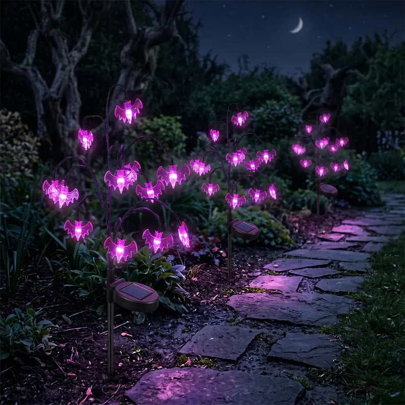 Halloween Solar Branch Stake Lights for Garden Paths and Yard Decor