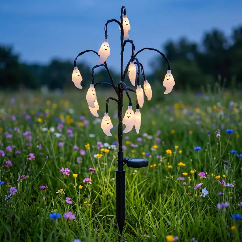 Halloween Solar Branch Stake Lights for Garden Paths and Yard Decor