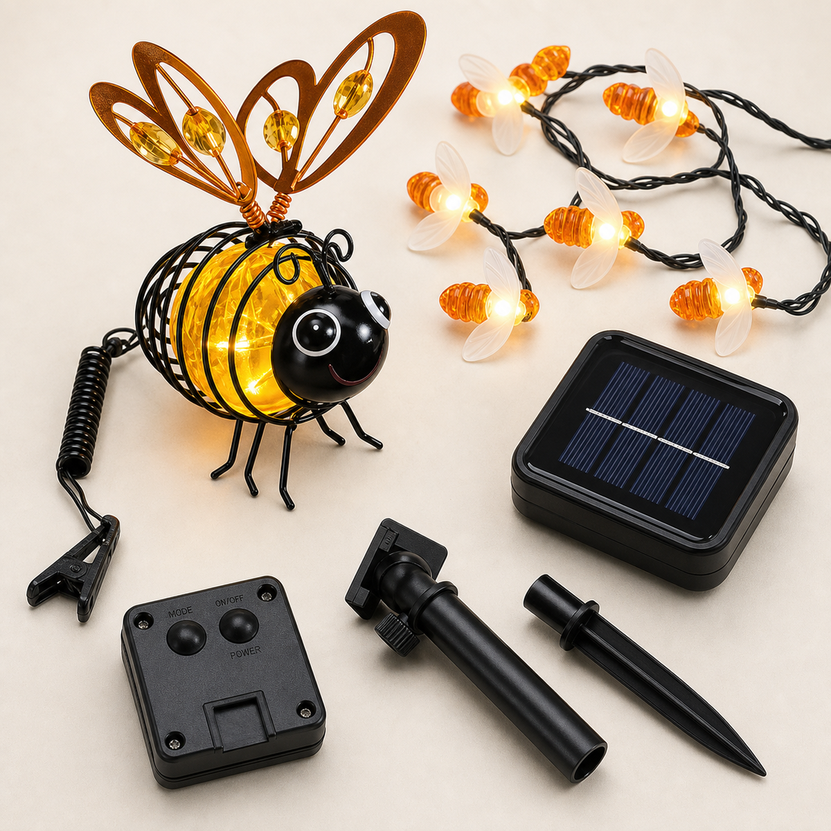 100 LED Bee String Light + Free  Magical Solar Belavi Lights