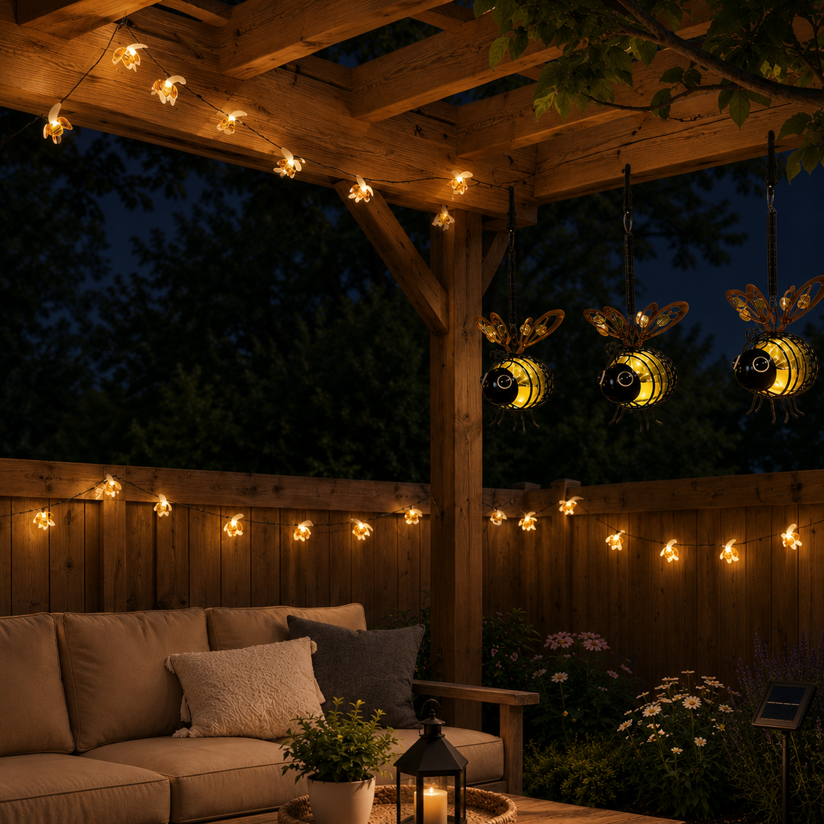 100 LED Bee String Light + Free  Magical Solar Belavi Lights