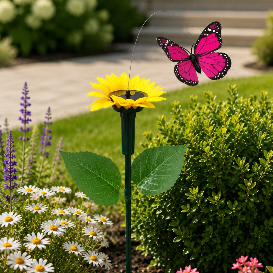Solar Dancing Butterfly & Hummingbird Garden Stake