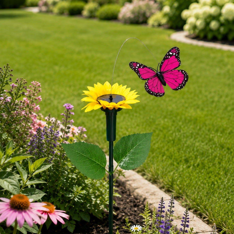Solar Dancing Butterfly & Hummingbird Garden Stake