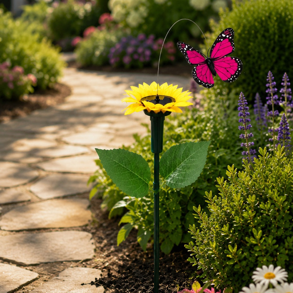 Solar Dancing Butterfly & Hummingbird Garden Stake